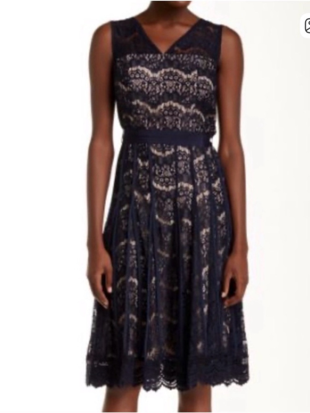 Nanette Lepore Navy Lace Midi Dress